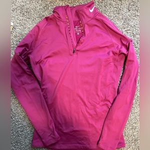 Magenta 1/4 zip Nike Dri fit jacket